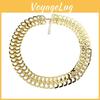 Retro Chain Necklace For Women Featuring Geometric Alloy And Vintage Style
