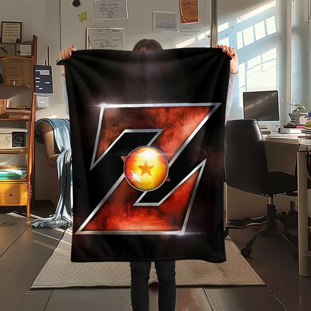 Koc Flanelowy z Nadrukiem Postaci Dragon Ball, Wysokiej Jakości, Wygodny na Wszystkie Pory Roku, Wystrój Domu, Ciepło i Komfort, Idealny na Prezenty Świąteczne