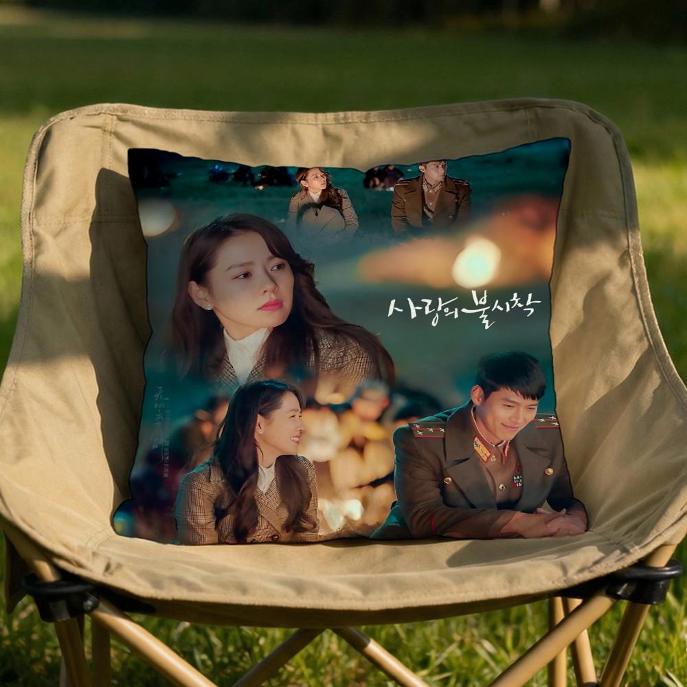 CCrash Landing on You Cushion Cover Soft Reversible Durable Pillow Cover MultiScene Use for Home Car Daily Comfort