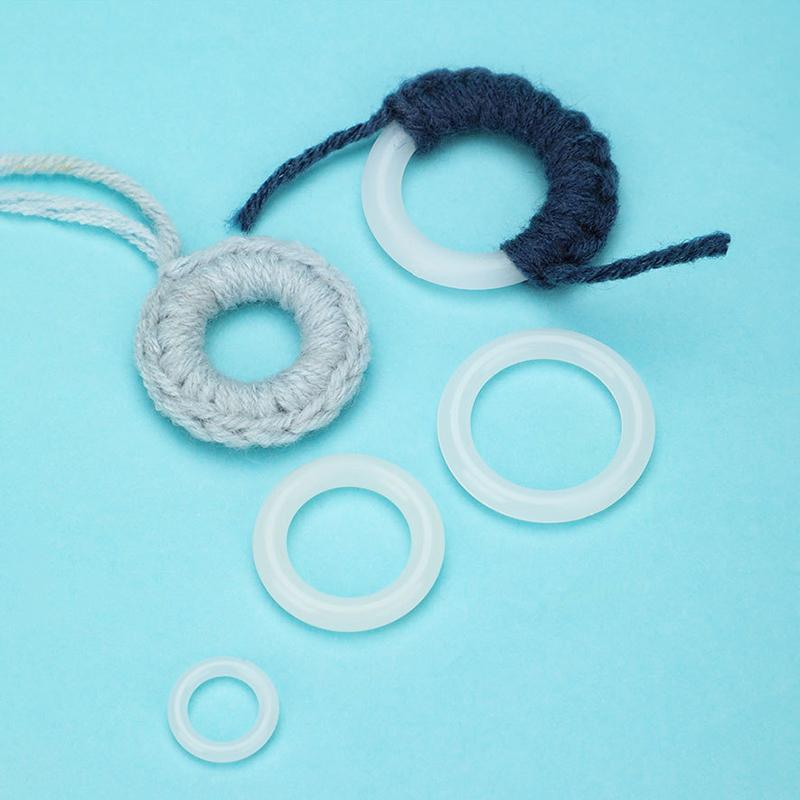 1 Pack Of Diy Crochet Ring Circle Hook Craft Accessories Handbag Plastic Ring Hook 12.7Mm-50Mm Sewing Plastic Ring