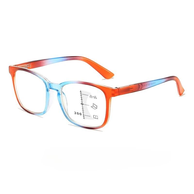 

Fashion Gradient Color Multifocal Reading Glasses Women Men Blue Light Blocking Presbyopia Glasses New High-Definition Eyewear +3.5