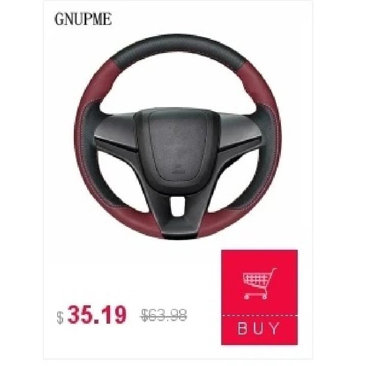 Anti-slip Fiber Leather DIY 38cm Car Steering Wheel Cover Case With Needles And Thread Automobile Interior Accessory Universal