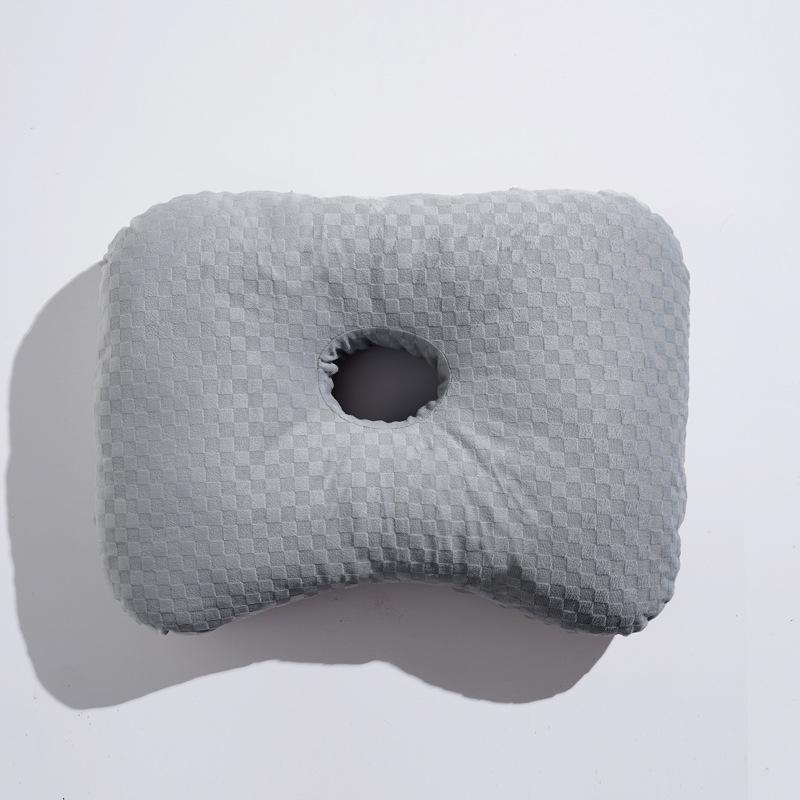 Pernă pentru Piercing Ureche cu Umplutură de Bumbac Pernă Respirabilă Ergonomică cu Orificiu pentru Ureche Pernă Portabilă Confortabilă pentru Cercei