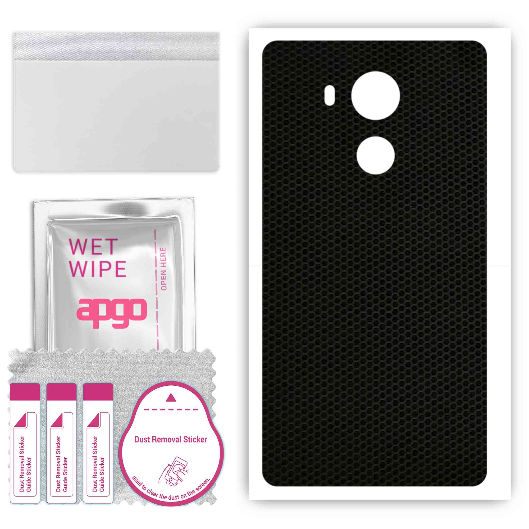 

apgo Protective Skin Sticker for the back compatible with Huawei Mate 8, Wrap Film, Foil, Vinyl - Pattern Matrix