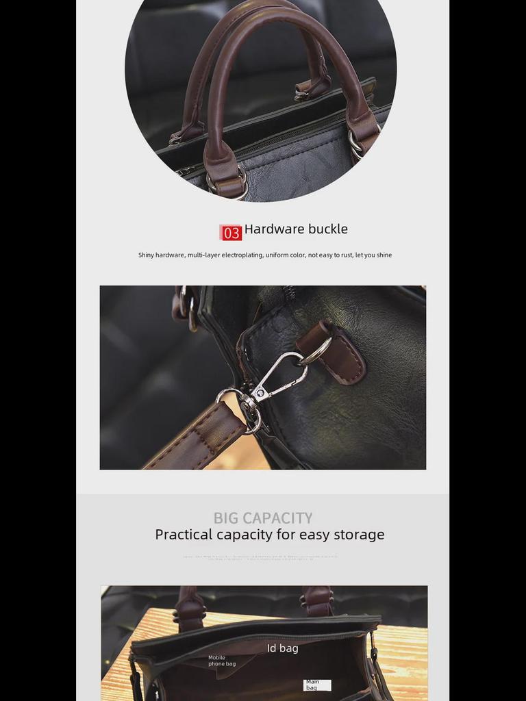 Large Capacity Women's 2021 Korean Style Shoulder Messenger Handbag