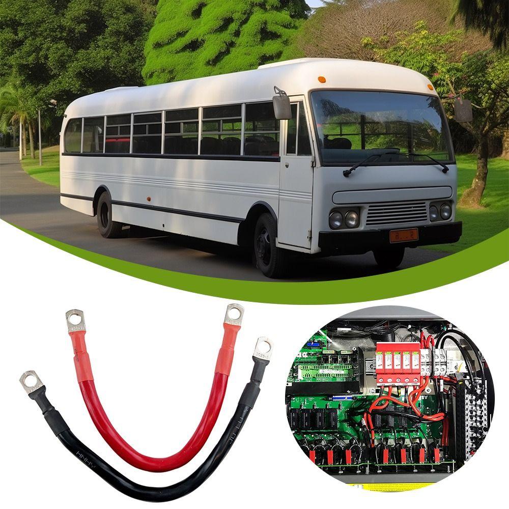 Black Red Silicone Wire With Lug Terminal Cable  For Car Battery Series and Parallel, UPS, Inverter