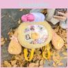 Cookie Ann Cuter Yellow Backpack With Plush Ears Large Capacity Pink Bow Design