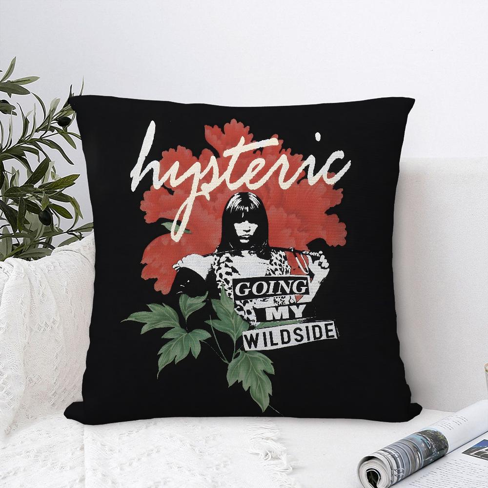 Hysteric Glamour Girl Pillow Case Sofa Decorative Home Double-Sided Print Plush Square Throw Pillow Covers Cushion Decor Cover