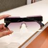 Fashion New Women Oversized Rimless Sun Glasses Vintage Gradient Tea Cool Sunglasses Ladies Uitravioler-proof