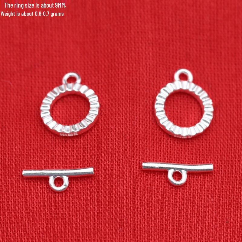 Sterling Silver Elephant & Leaf Double Charm Beads with OT Clasp for DIY Jewelry