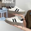 Spring and Autumn Thick Soled De Training White Shoes Women's Shoes Fall Hundred Sports Board Shoes