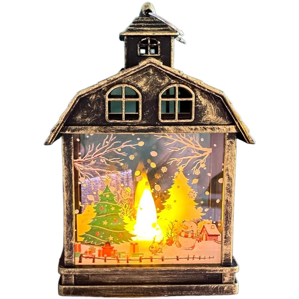 Classic Vintage Christmas LED Night Light for Tabletop and Hanging Tree Ornament with Soft Warm Light for Festive Home Decor