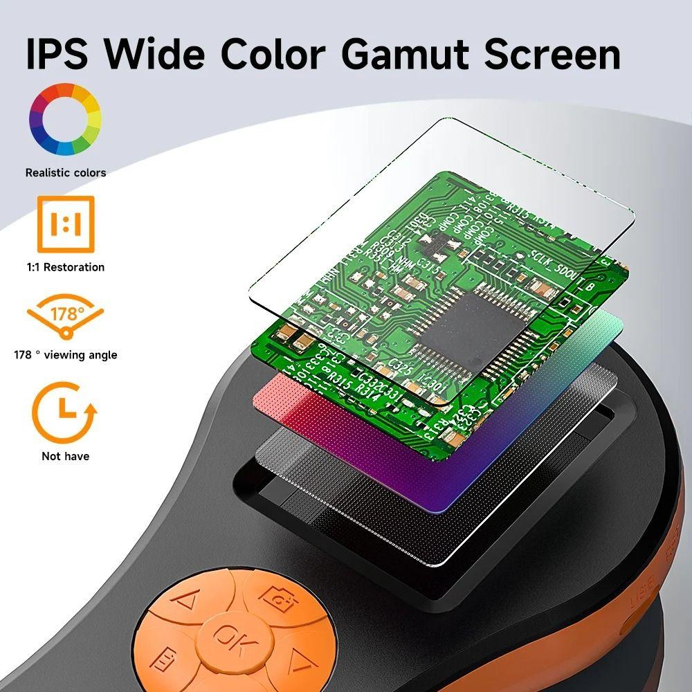 1080P Video Münze Digitalmikroskop mit 2-Zoll-Bildschirm High Definition Kindermikroskop Wiederaufladbar 500x Zoom Lupe