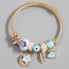 Stylish Metal Pendant Bracelet with Star, Moon, Feather, Heart Charms