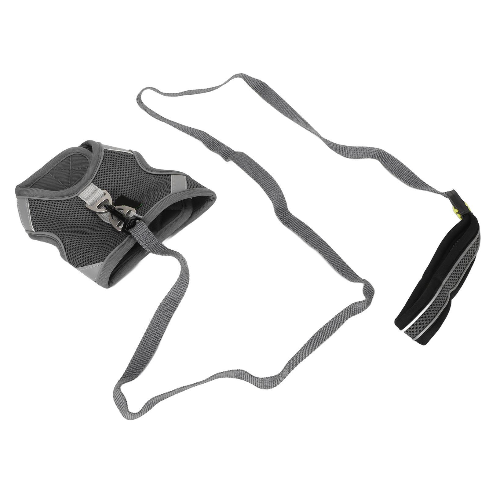 

Cat Mesh Vest Harnesses and Leash Escape Proof Adjustable Reflective Cat Walking Jackets for Walking Jogging Training XS серый