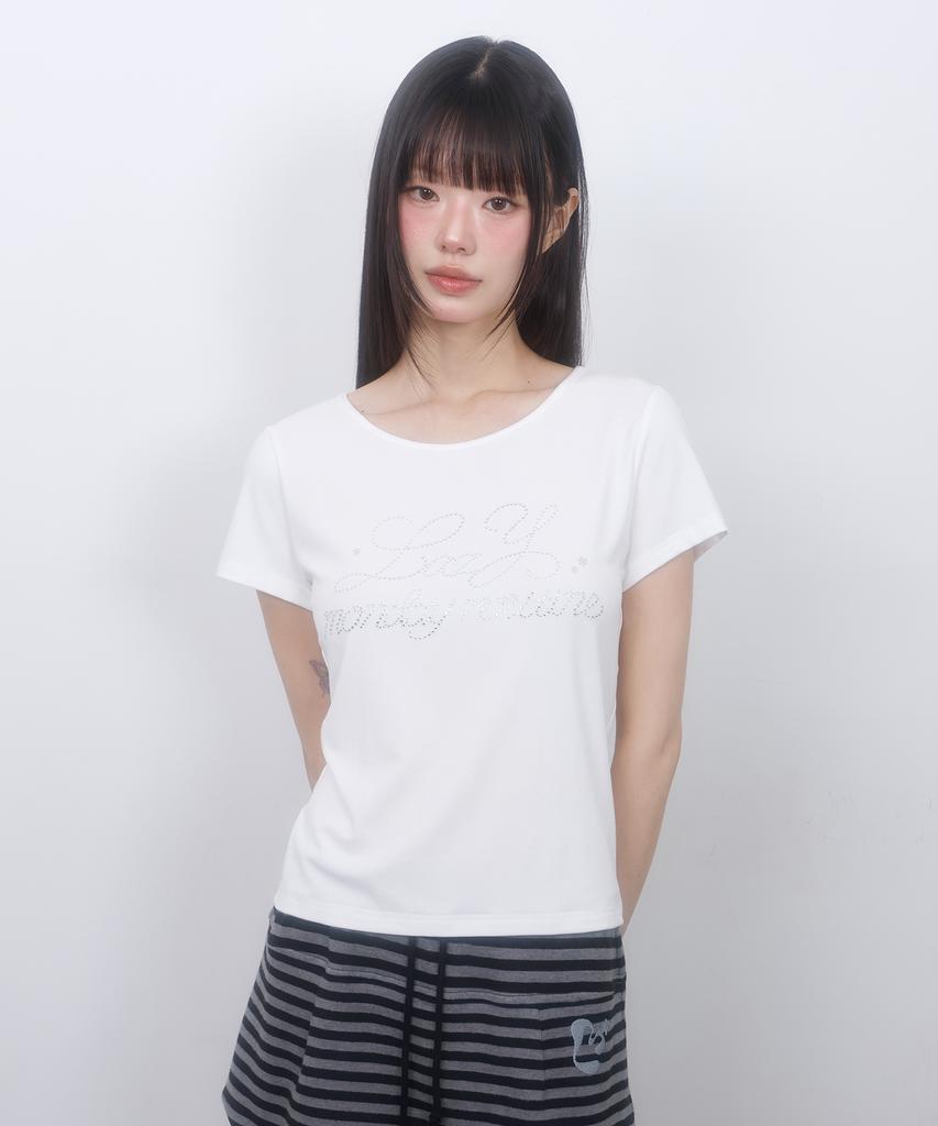 LMR Hot Fix Cutout Short Sleeve T-Shirt White