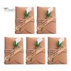 Special Paper Cards for Souvenirs 5Pcs DIY Dried Flower Greeting Cards, Handmade Note with Artificial Flowers, Jute Twine Romantic Sunflower Rose Hang