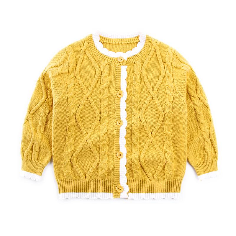 

Кардиганы вязаной вязки для девочек, свитера, детская модная одежда на осень на пуговицах с длинными рукавами 140cm