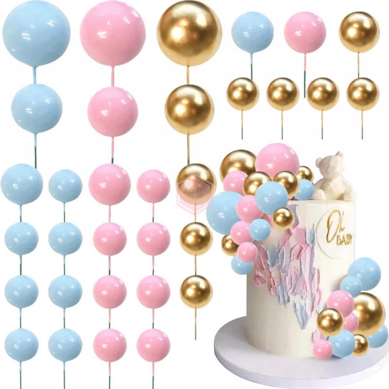 Available: 32 New Colorful Cake Decorations - Wedding & Birthday Candy Color Balls for Spring Festival