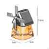 Auto-Lufterfrischer, Haus mit Windmühle, Ornament, Armaturenbrett-Dekoration, glatte Oberflächen, solarbetrieben