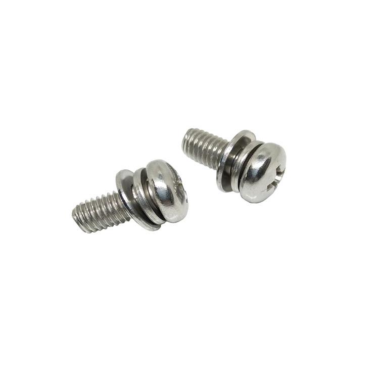 304 Stainless Steel Phillips Pan Head Connector Screw with Spring Washer, M2-M8