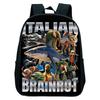 Italian Brainrot Backpack Toddler Boys Kindergarten Bag Cartoon Cappuccino Saaassino School Bags Boys Girls Animals Bookbag Gift