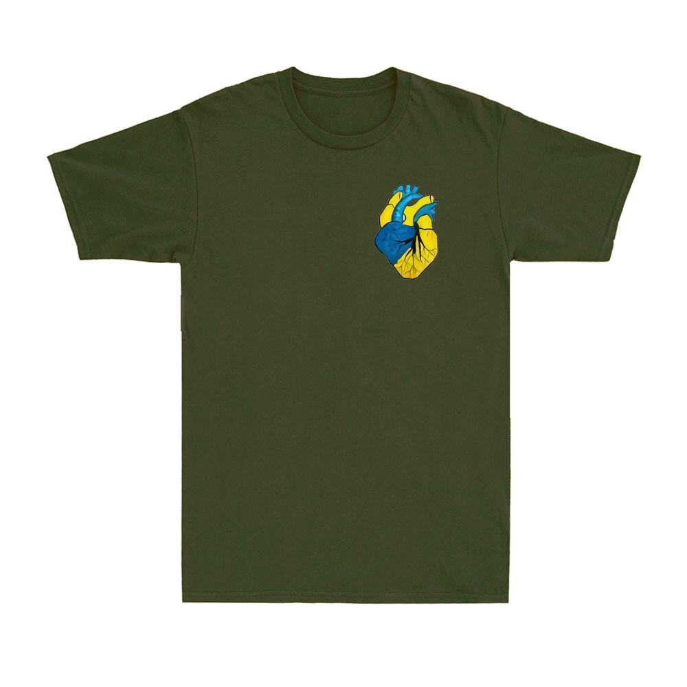 Ukrainian Patriotic Flag Blue Yellow Heart Ukrainian flag Novelty Men s T-Shirt L