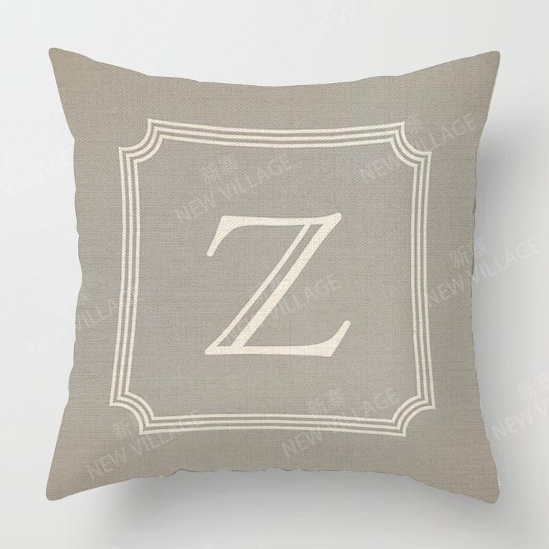 Home Living Room Fashion Grey Letter Decoration Cushion Covers Linen Throw Pillow Covers45*45 Pillowcase 40x40cm 50x50 45x45