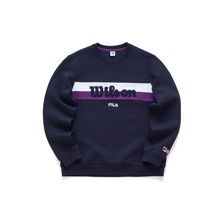 FILA Sweatshirts Men s Legend Blue Crew Neck Moderate Regular A11M043222F-NV XXL