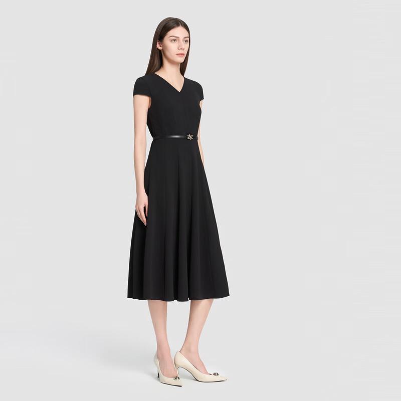 ELLASSAY French V-Neck Short Sleeve Dress
