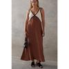 Women's Summer Color Block V Neck Sleeveless Tank Maxi Dress Loose Casual Vacation Beach Long Dress for Women