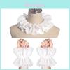 Adult Lace Gloves With Embroidered Lace Necktie Fringe For Elegant Evening Wear
