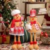 Standing Gingerbread Man Retractable Doll Cute Merry Christmas Decoration  Xmas Festival Decor