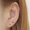 (1+1) Fashion Sweet Flower Piercing One Side Sale