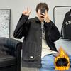 Jackets, Men's Jackets, Spring and Autumn Lapels, Casual Fleece, Trendy, Versatile, Korean Cargo Jackets, Men's Fashion Men's Clothing