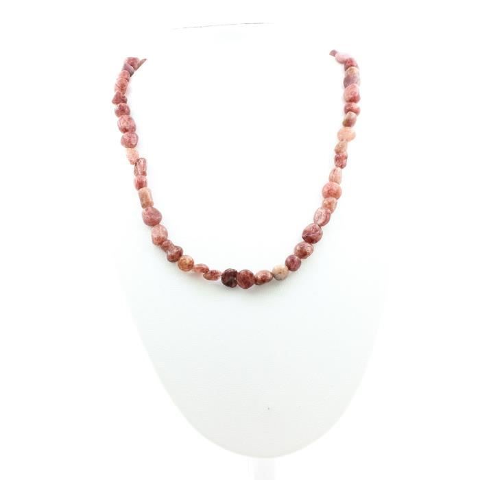 Collier - A Bijoux - Rubis du Brésil - Acier inoxydable - 45 cm - Mixte