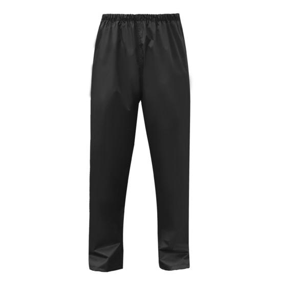 Double Layer Waterproof Rain Pants Ankle-banded Elastic Waistband Flap Pockets Unisex Camping Trekking Climbing Rain Trousers Outdoors Clothing