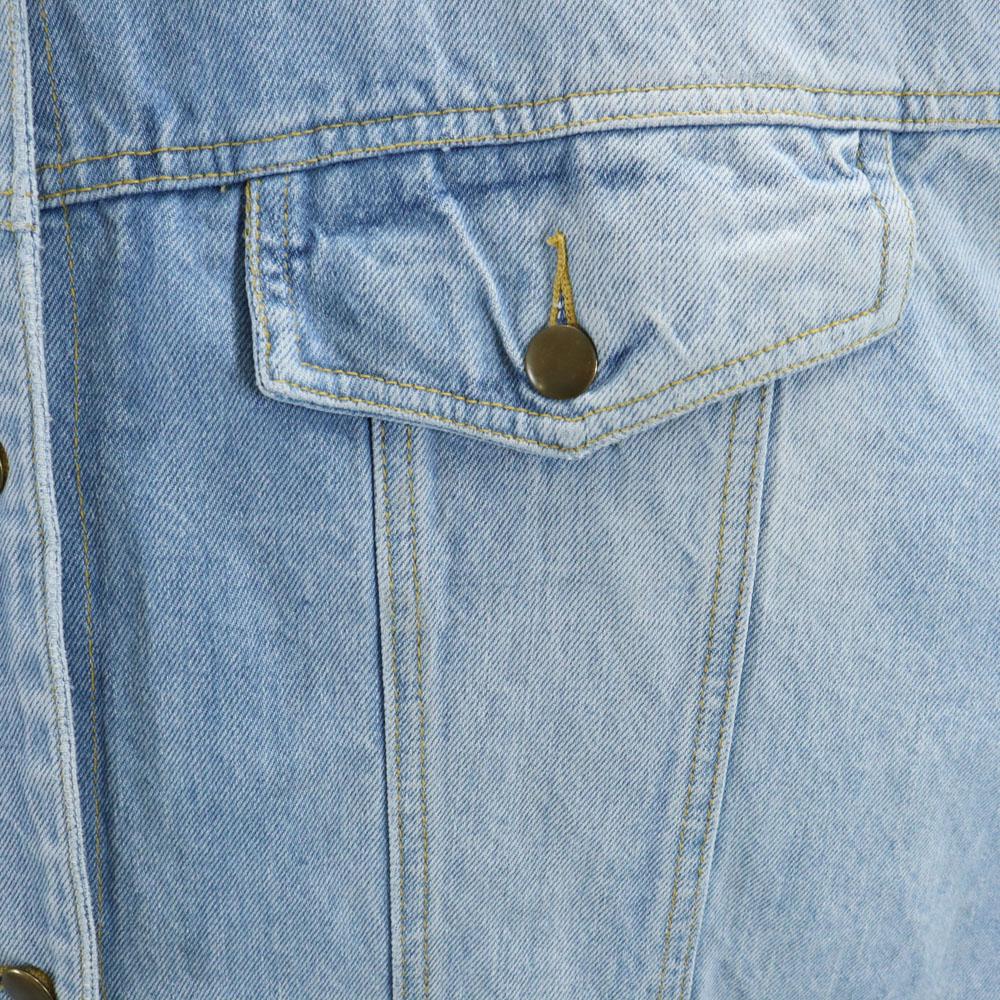 B.B.I. 90s Old Oversize Denim Jacket M Ice Blue Tracker Women Used