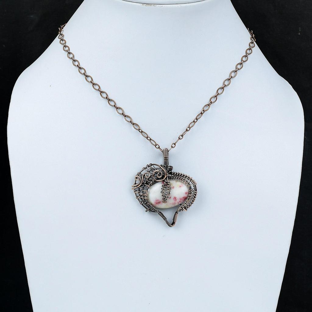 Cinnabarite Copper Wire Wrapped Pendant Handmade Jewelry Gemstone Pendant Wire Wrap Jewelry Gift For Him Cinnabarite Copper Jewelry Ethnic Pendant