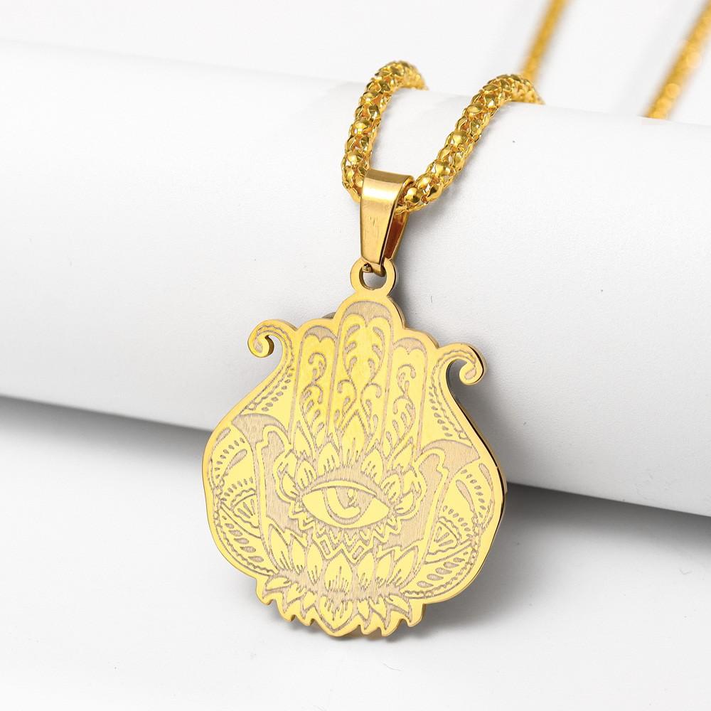 Fashionable New Tima Necklace European and American Simple Evil Eye Pendant Trendy Men's Necklace