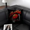 Basketball Sport Cushion Cover Natural Linen Organic Fabric Double-Sided Printing Sofa Home Decor Gift Pillow Case