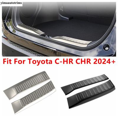 Car Rear Trunk Door Sill Guard Plate Threshold Panel Protective Decoration Cover Trim Accessories For Toyota C-HR CHR 2024 2025