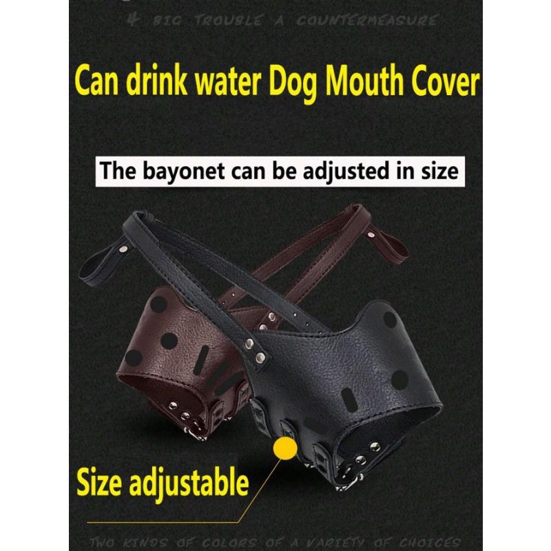 1pc Dog Muzzle Medium Small Large Anti-Barking Dog Mask Pet Supplies Black