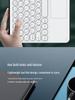 Compatible Bluetooth Keyboard with Magnetic Attachment for iPad, Huawei Phone, and Tablets - Round Key, Touch, and Wireless Charging Features