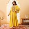 Middle East Robe Tourism Ethnic Style Loose Embroidery Dress Elegant Embroidered Dress