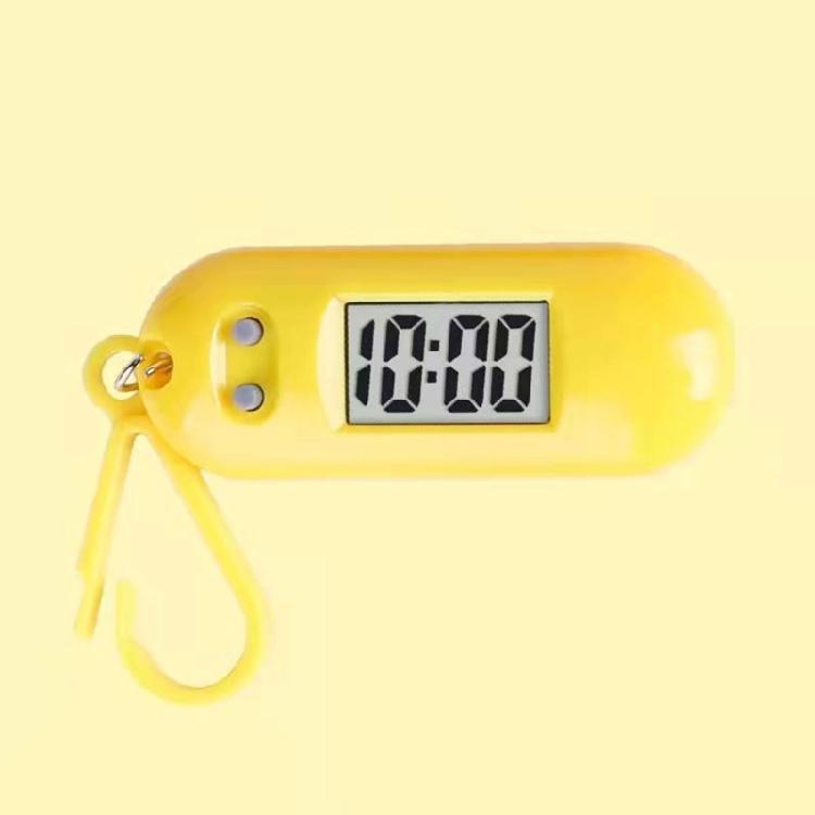 Lättläst LED Digital Nyckelring Fickur Plast Miniatyrklocka för Studenter och Barn Elektronisk Tidmätare