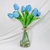Artificial Tulip Flowers PU Fake Floral Bouquet Wedding Home Decor Photography Prop
