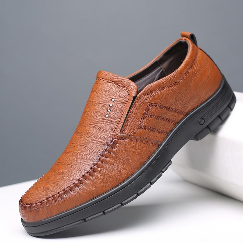 

Men PU Leather Loafer Shoes JZ-9812 38 коричневий