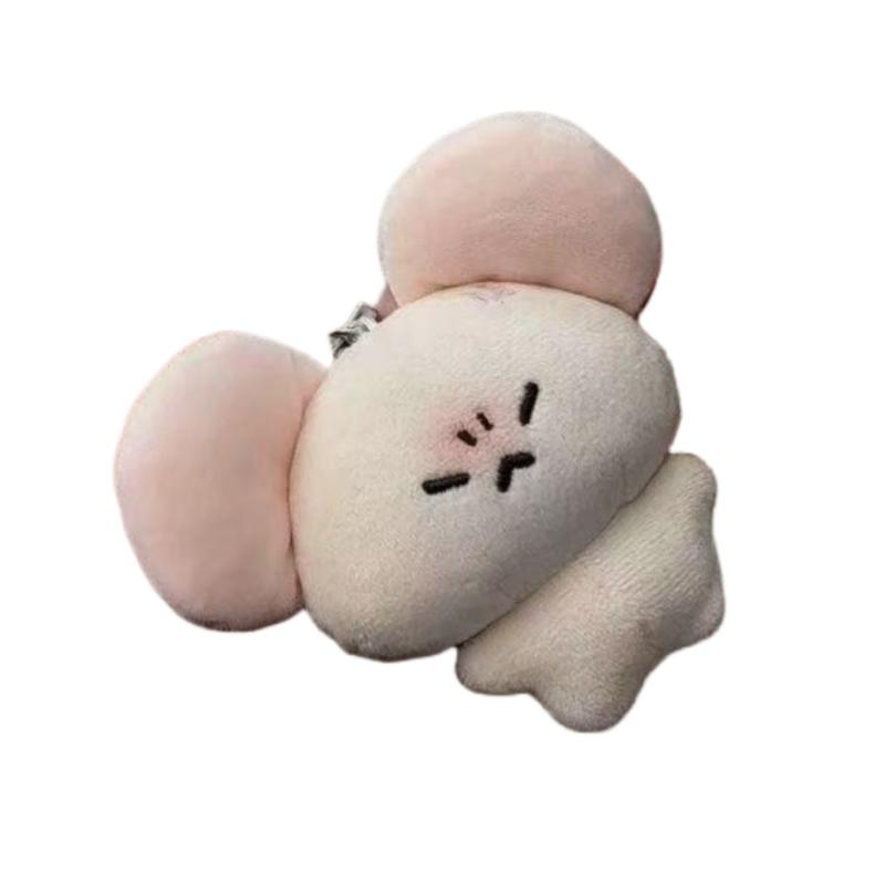 Cute Plush Cat Doll Keychain Girl Backpack Decoration Pendant Fluffy Soft Stuffed Cat Toy Bag Keyring Charm Accessories Gift