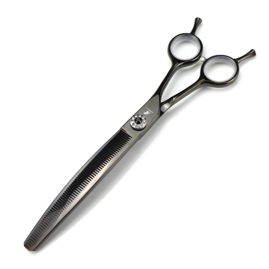 7.0 Inch JP440C Curved Fine-Tooth Pet Grooming Scissors with Case